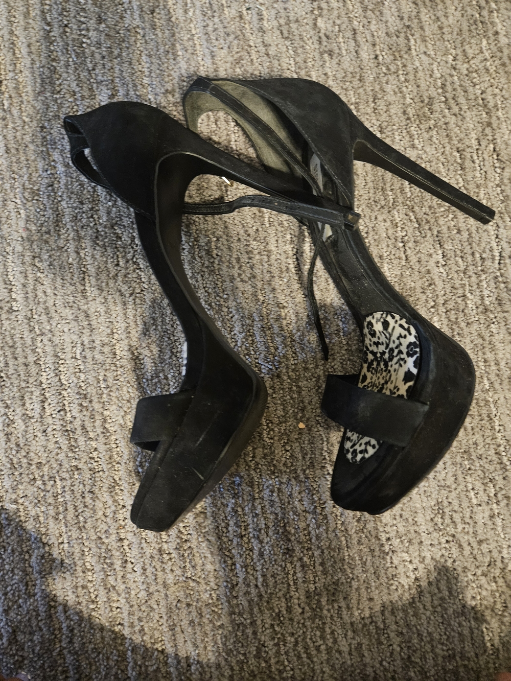 Steve Madden Black Suede Stiletto Sandals - Picture 5 of 5